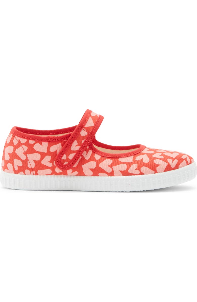 Mini Boden Kids' Canvas Mary Jane Flat, Alternate, color, Hearts