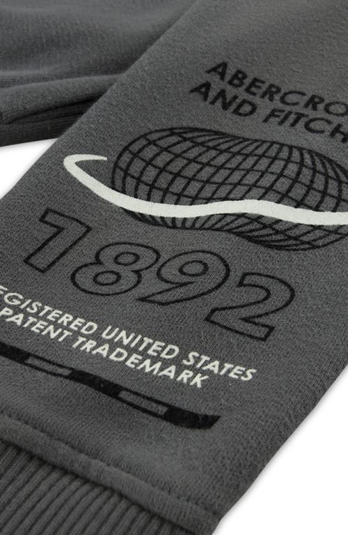 Abercrombie Kids Kids' Nyc Buildings Graphic Hoodie In Gray