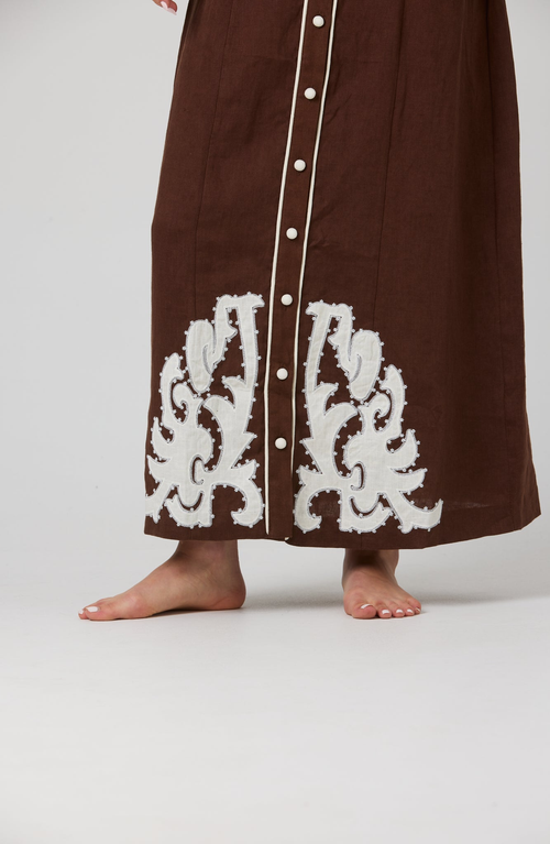 By Tess Collection Wren Dress In Brown