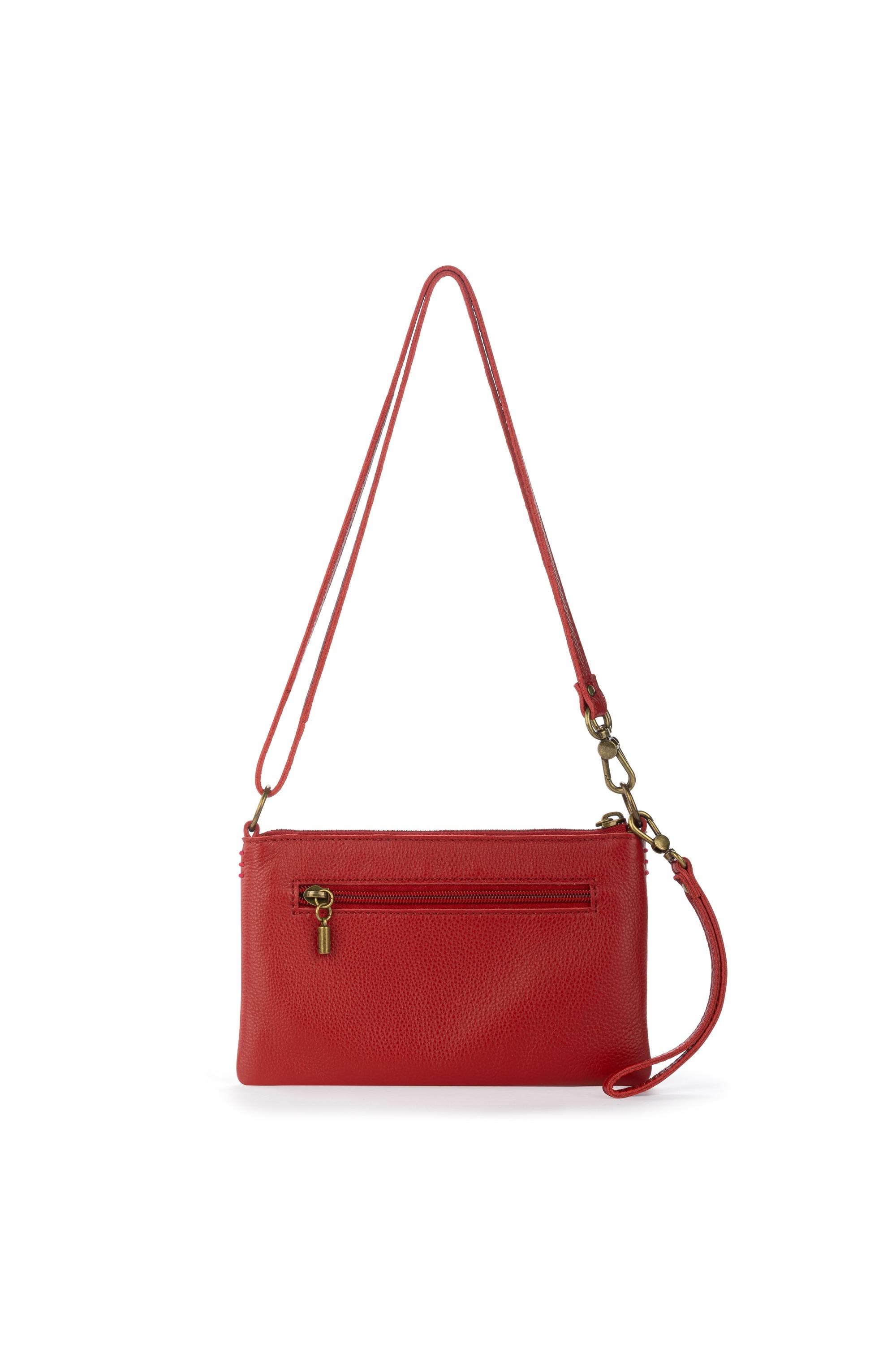 Vita Hand Leather Crossbody Wristlet, Alternate, color, Scarlet