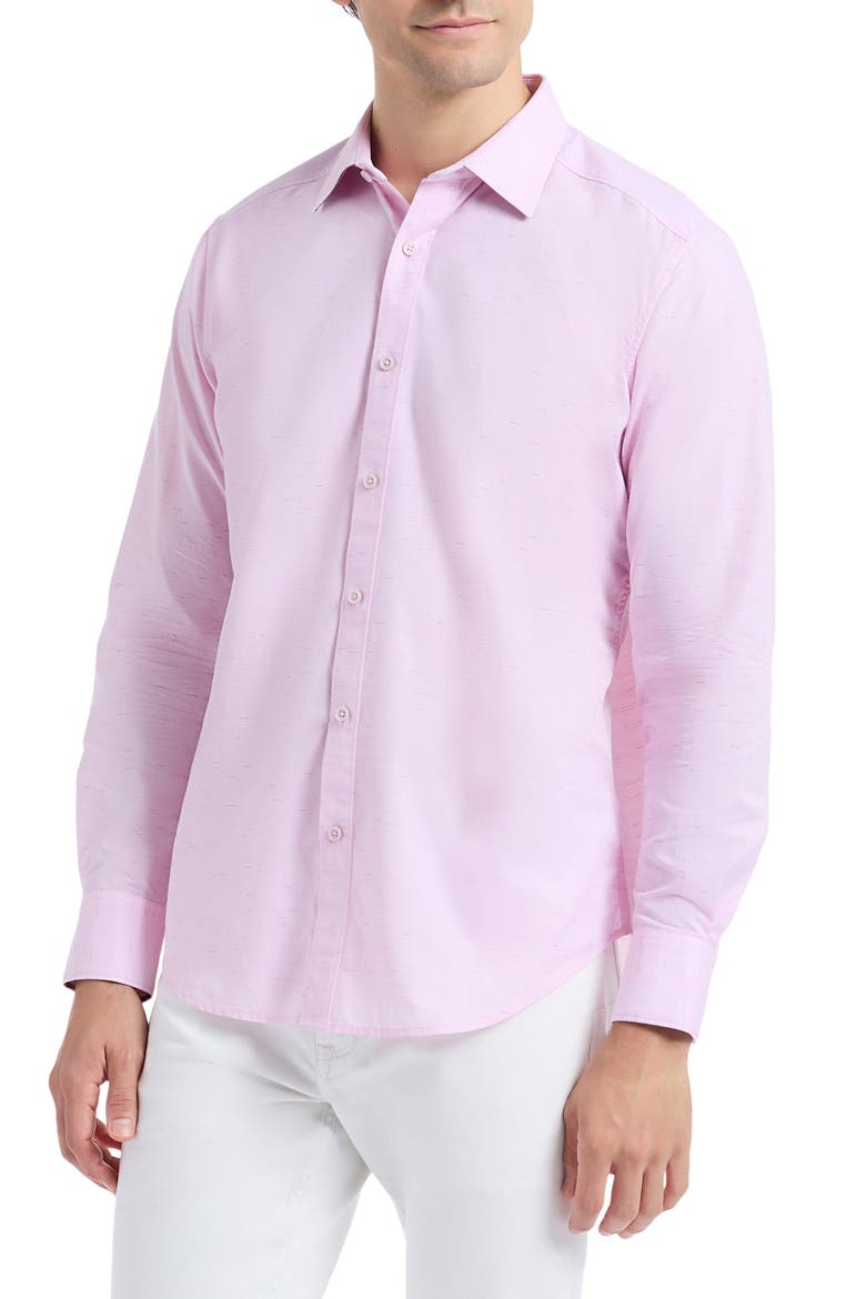 Avondale Cotton Button-Up Shirt, Alternate, color, LIGHT PINK