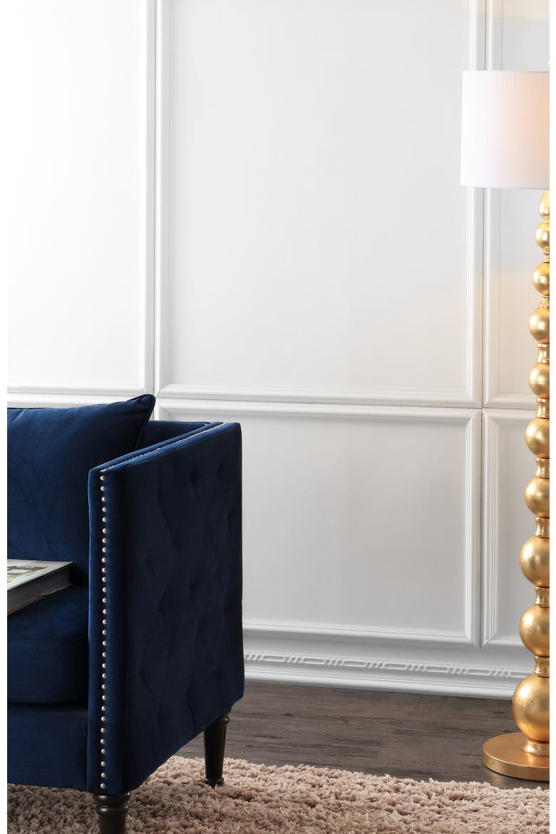 Adriana 62.5" Contemporary Transitional Metal LED Floor Lamp, Gold Painting, Alternate, color, Gold Painting