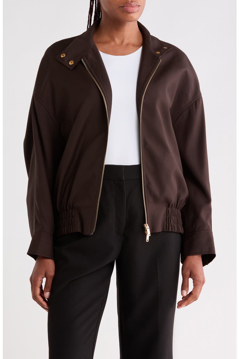Elodie Bomber Jacket, Main, color, CHOCOLATE BROWN