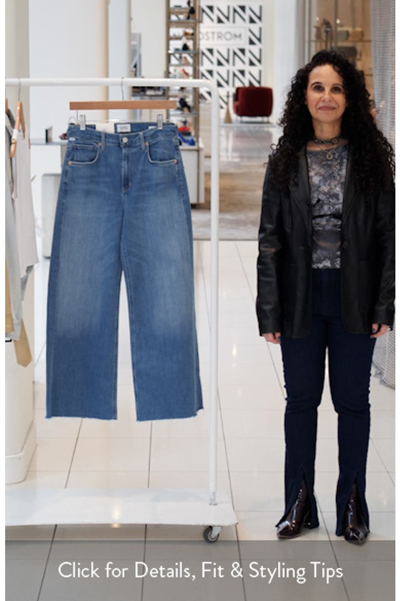 Lyra Raw Hem High Waist Ankle Wide Leg Jeans video