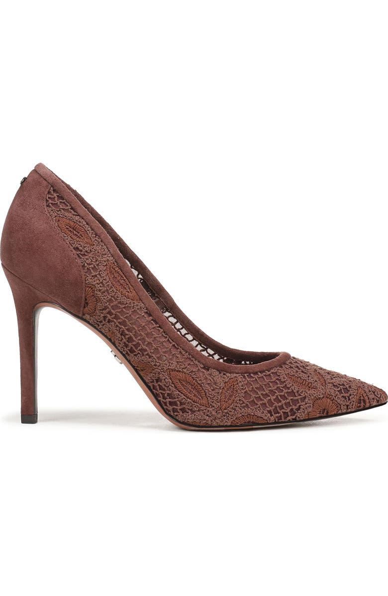 Sam Edelman Hazel Mesh Pointed Toe Pump, Alternate, color, Ande Brown