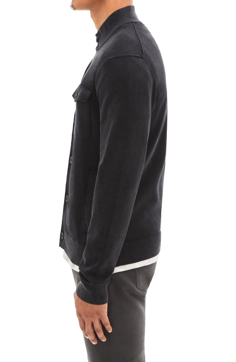 Robert Barakett Loki Mock Neck Cotton Cardigan, Alternate, color, 