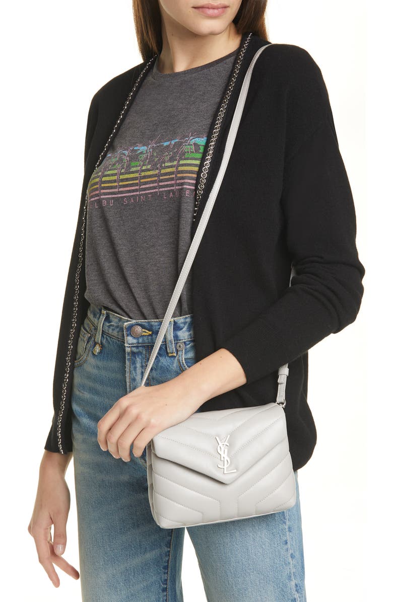 Saint Laurent Toy Loulou Calfskin Leather Crossbody Bag, Alternate, color,