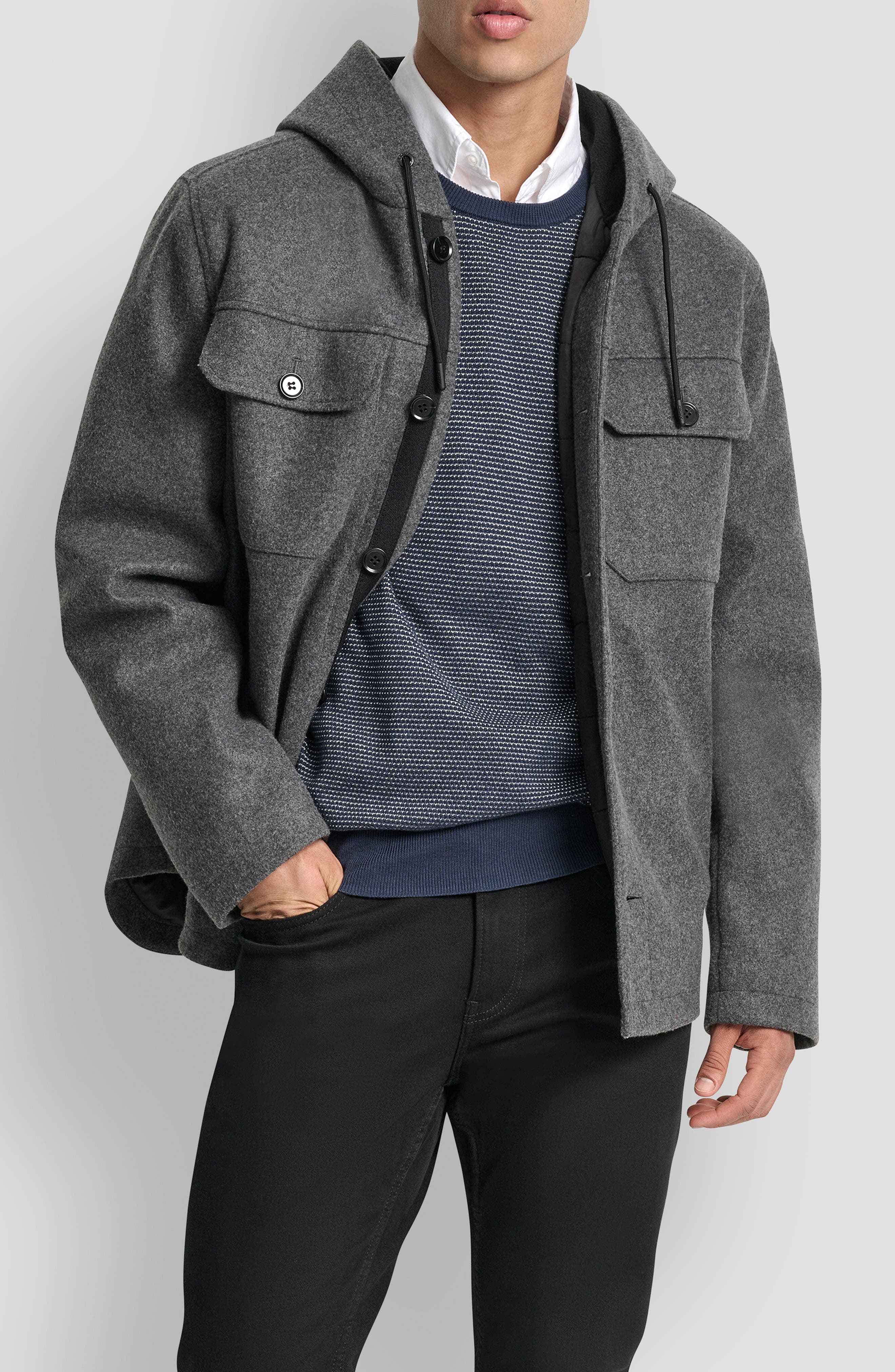 DKNY Hooded Water Resistant Jacket