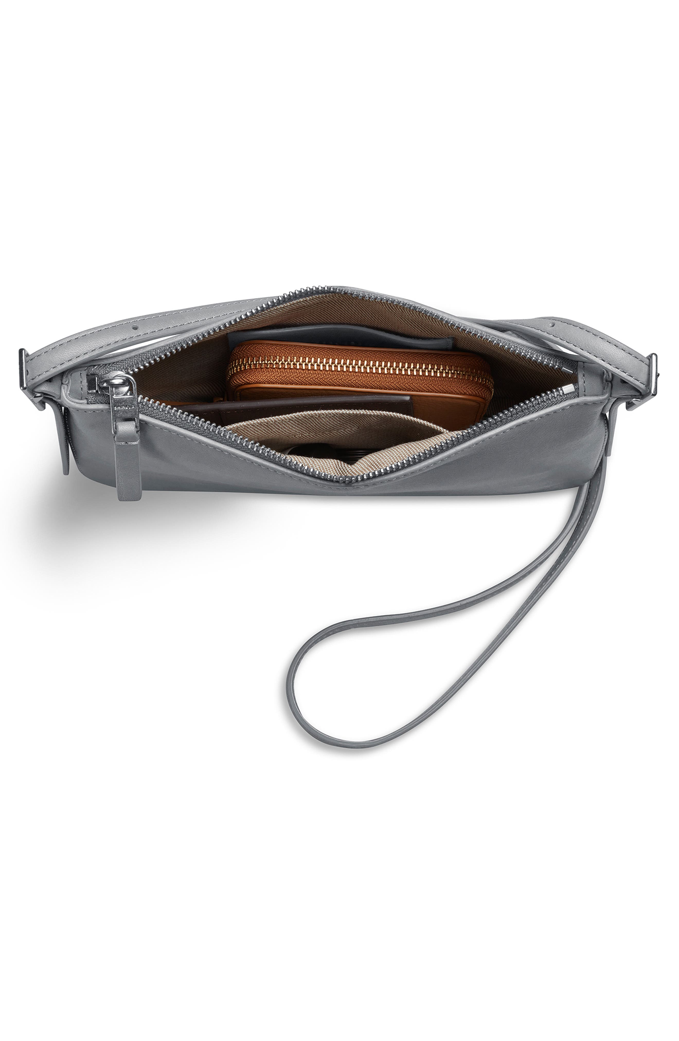 Shinola Small Bixby Accordion Leather Crossbody Bag, Alternate, color, Mist