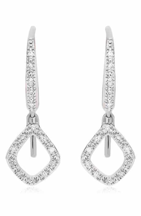 Monica Vinader Riva Mini Kite Diamond Pavé Drop Earrings