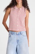 Madewell Textured Knit Button Front Shell Top