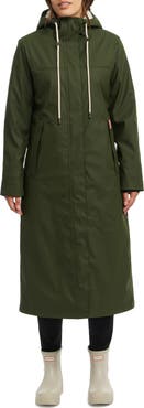 Hunter Sammy Water Repellent Long Rubberized Raincoat