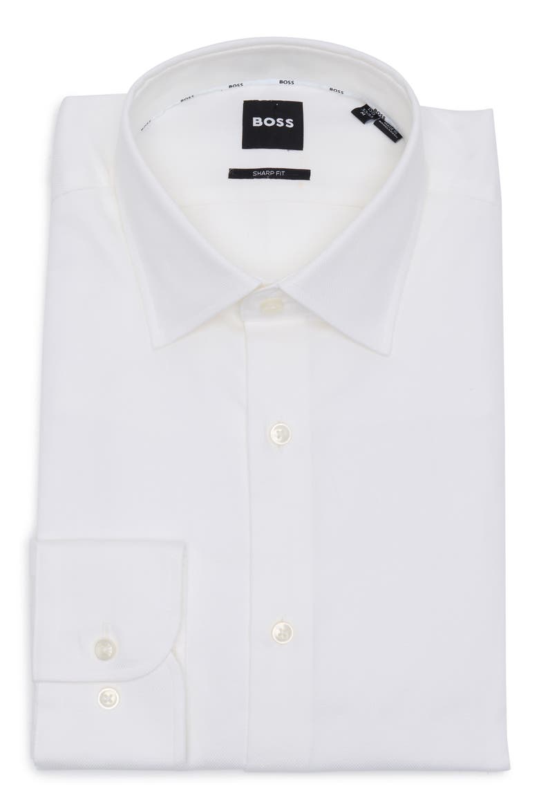 Max Kent Sharp Fit Cotton Dress Shirt, Alternate, color, WHT