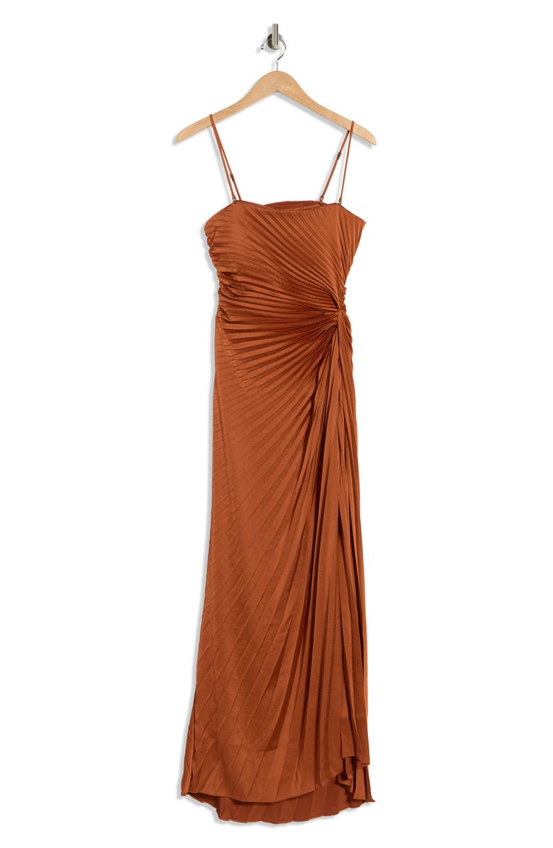 A.L.C. Layla Strapless Pleated Gown, Alternate, color, Red Rock