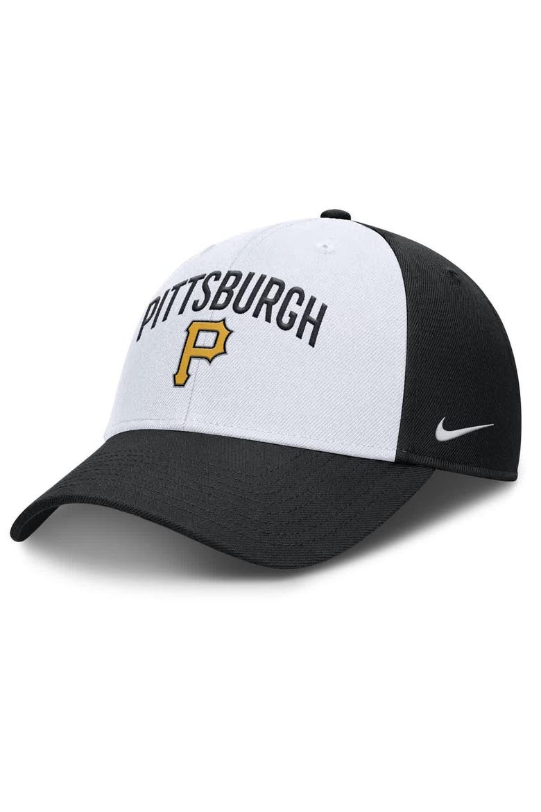 Men's Nike White/Black Pittsburgh Pirates Club Performance Adjustable Hat, Main, color, White