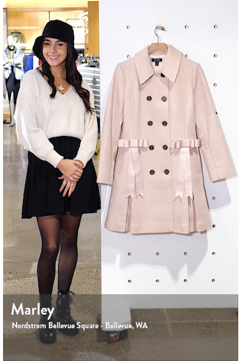 x Atlantic-Pacific Bow Detail Coat (Nordstrom Exclusive) video