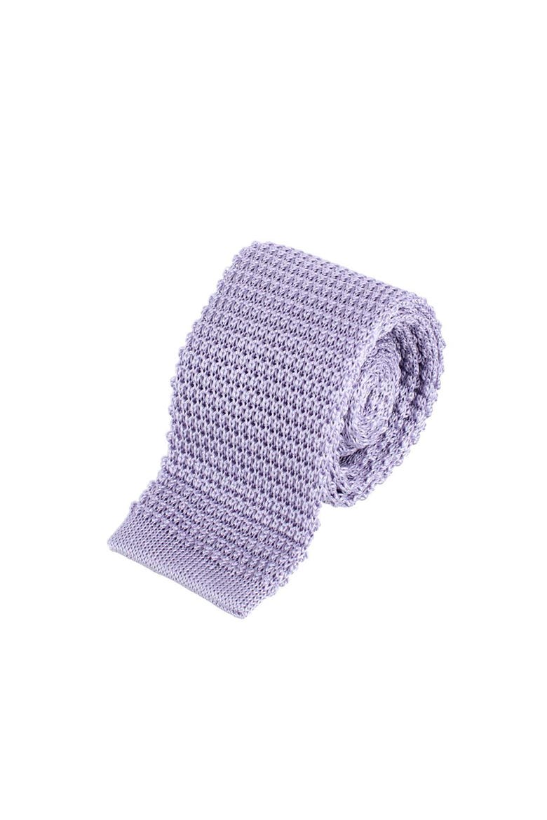 Zion Knit Silk Solid Colored Necktie, Main, color, Lilac