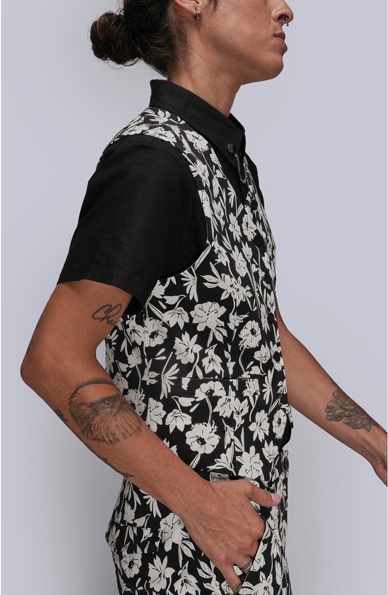 WILDFANG The Empower Vest, Alternate, color, Monochrome Floral Black