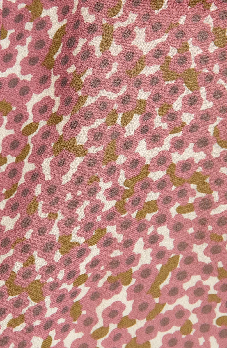 ba&sh Print Ruffle Trim Button-Up Blouse, Alternate, color, 