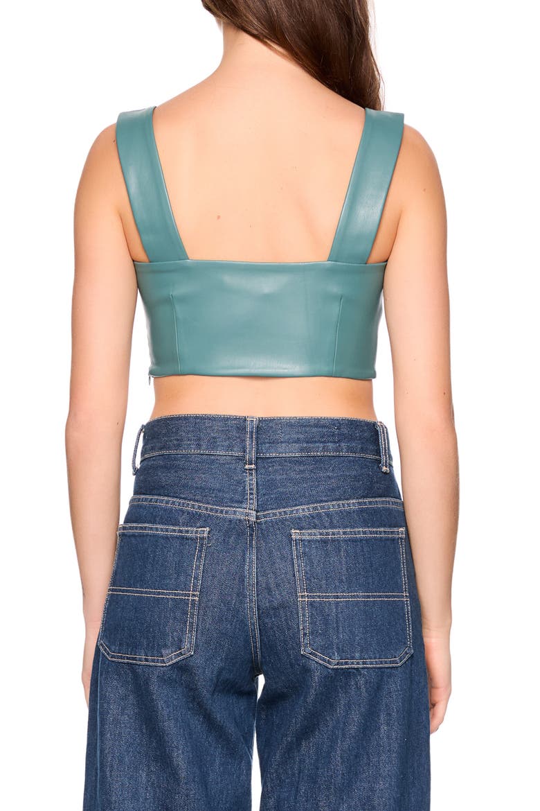 Faux Leather Crop Tank, Alternate, color, ROSEMARY