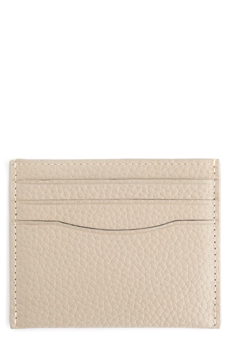 RFID Leather Card Holder, Main, color, TAUPE