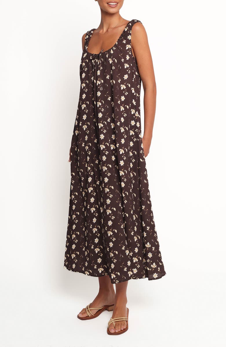 Petal & Pup Bowman Maxi Dress, Alternate, color, Brown Floral