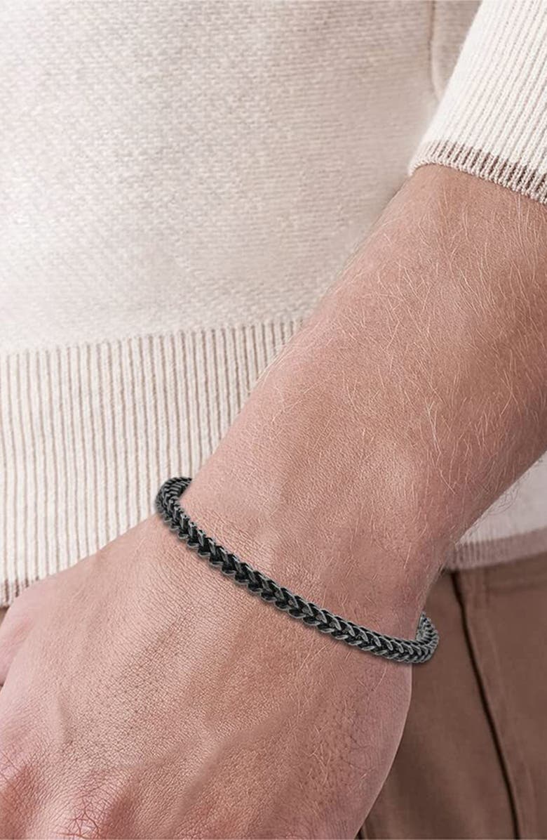 VAN HEUSEN Men's Franco Chain Bracelet, Alternate, color, Black