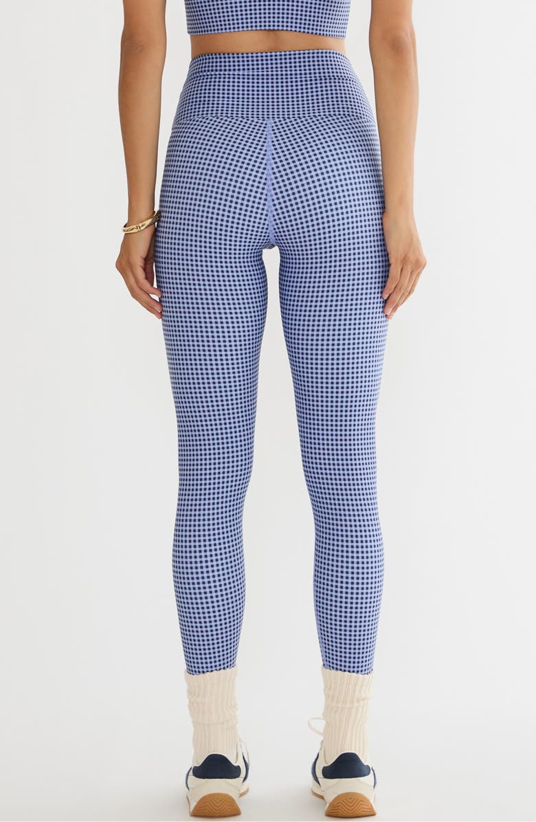 Beach Riot Piper High Waist Gingham Leggings, Alternate, color, Blue Gingham