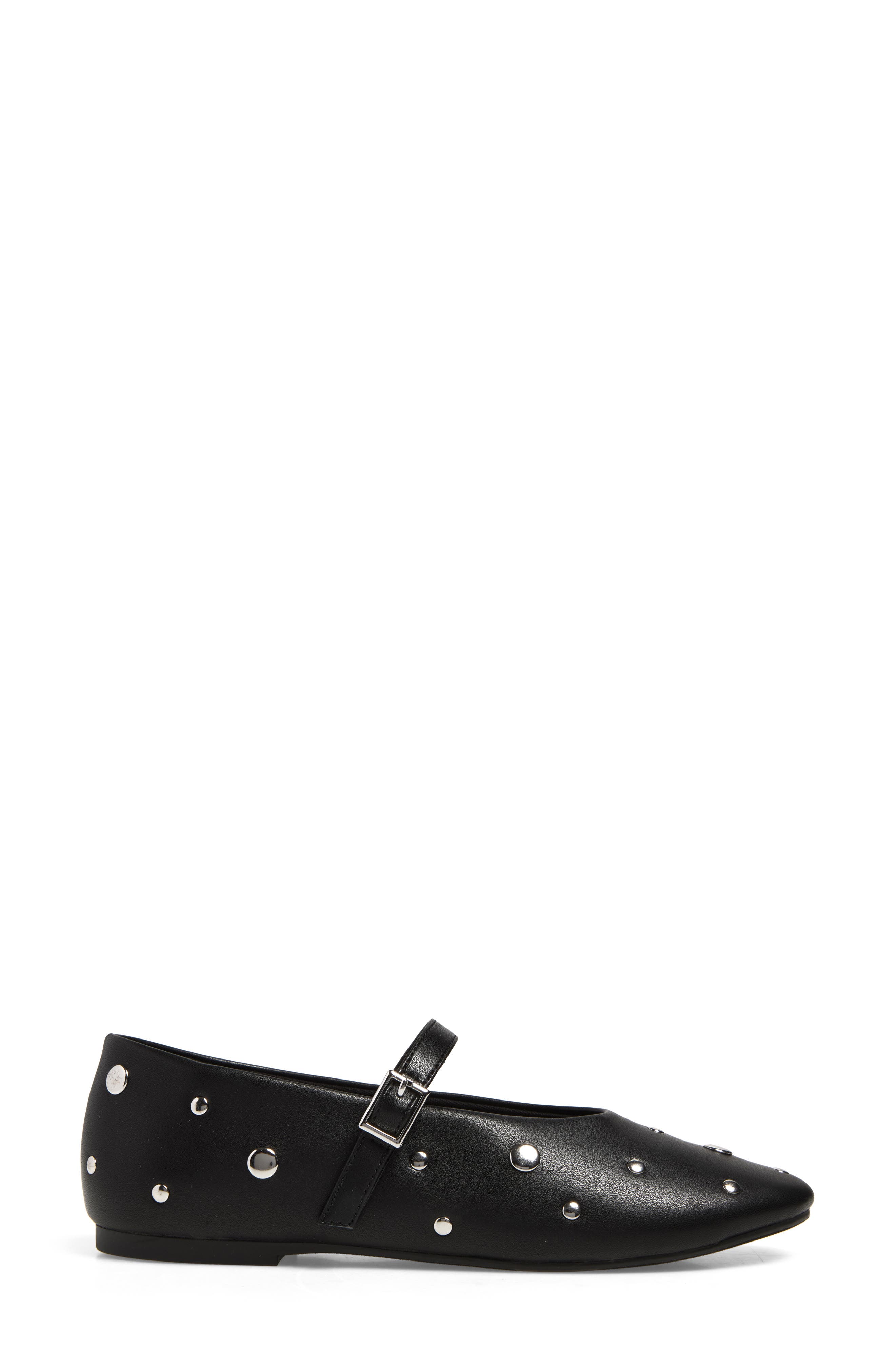 Kids' Alexia Stud Mary Jane Flat, Alternate, color, BLACK