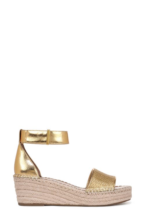 Franco Sarto Pela Espadrille Platform Sandal In Gold/gold