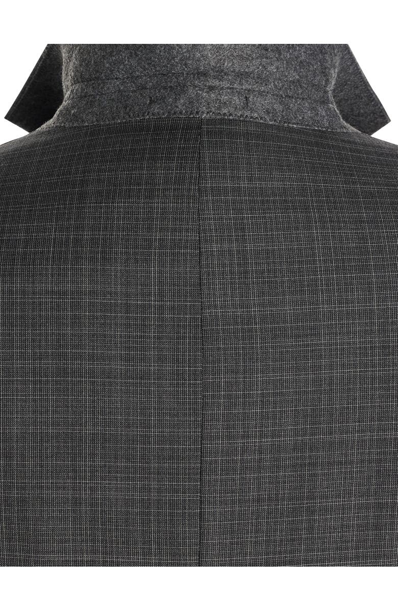 JV Reflex Big & Tall Micro Grid Suit Jacket, Alternate, color, Charcoal