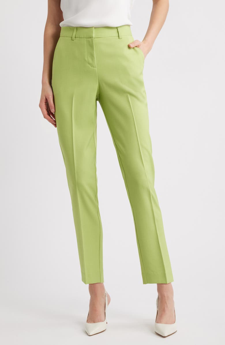 Tahari ASL Classic Straight Leg Pants, Main, color, Fern