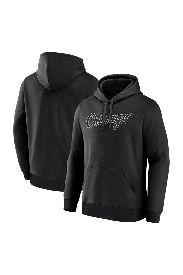 Men's Logo Athletic Black Chicago White Sox Wordmark Hoodie, Alternate, color, Black