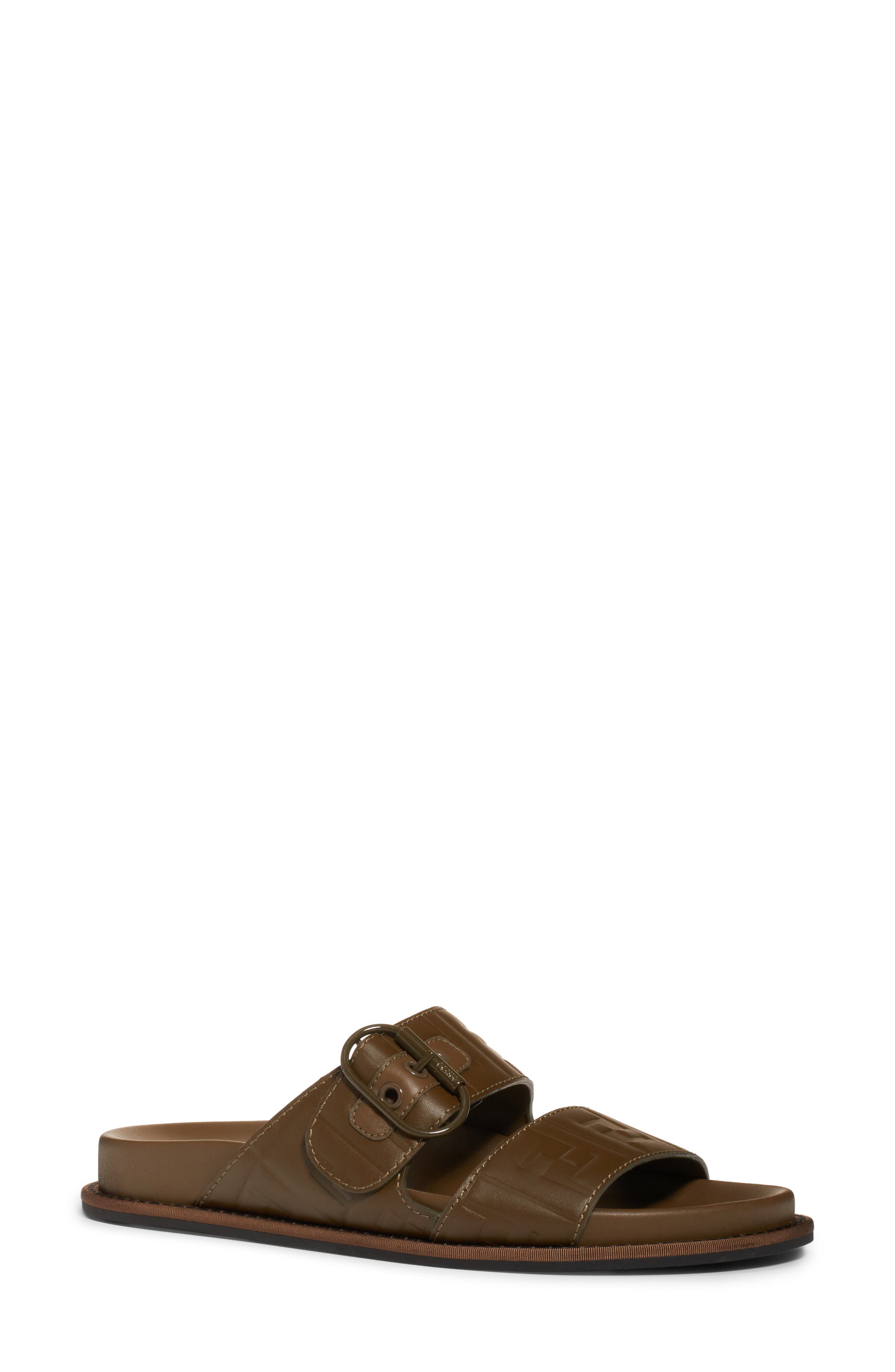 Fendi FF Buckle Slide Sandal, Main, color, 