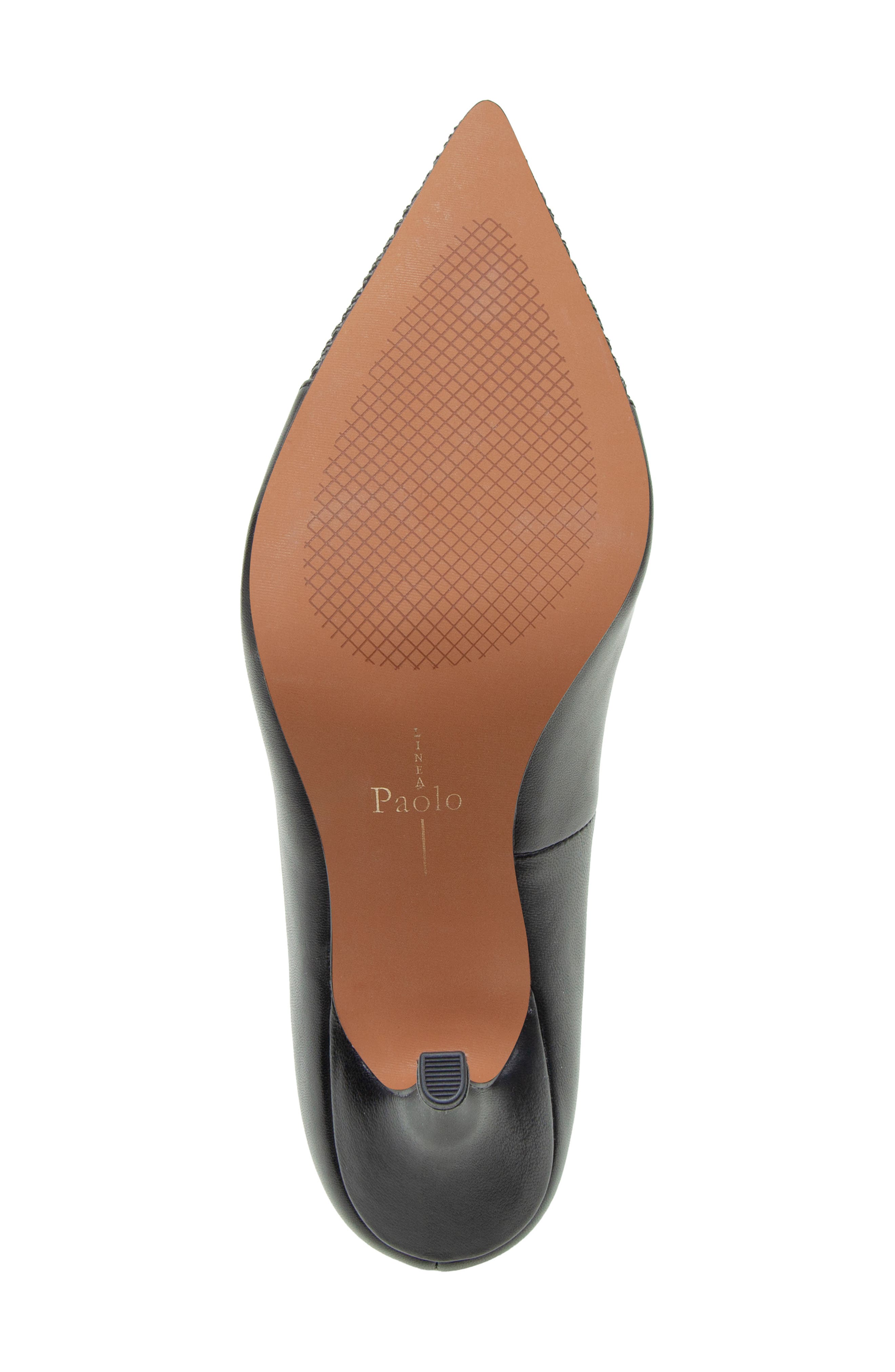 Linea Paolo Prue Pointed Cap Toe Pump, Alternate, color, Black