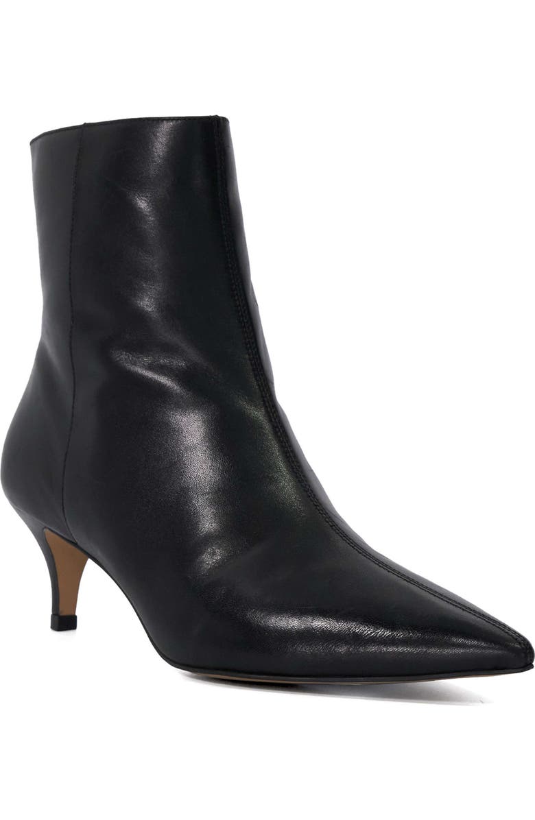 Dune London Offer Pointed Toe Kitten Heel Bootie, Main, color, Black