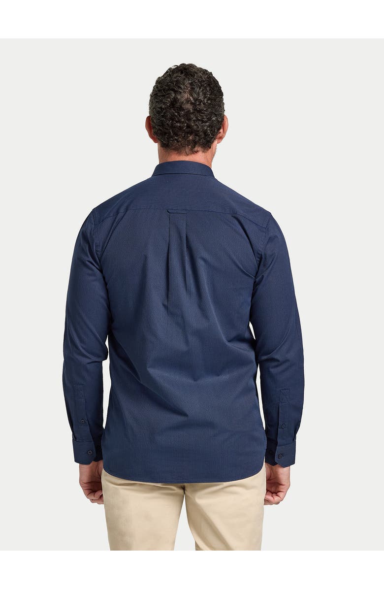 Raging Bull Long Sleeve Dash Dobby Cotton Shirt, Alternate, color, Navy