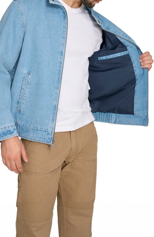 Levi's Men's Stand-collar Jacket In Light Wash Denim