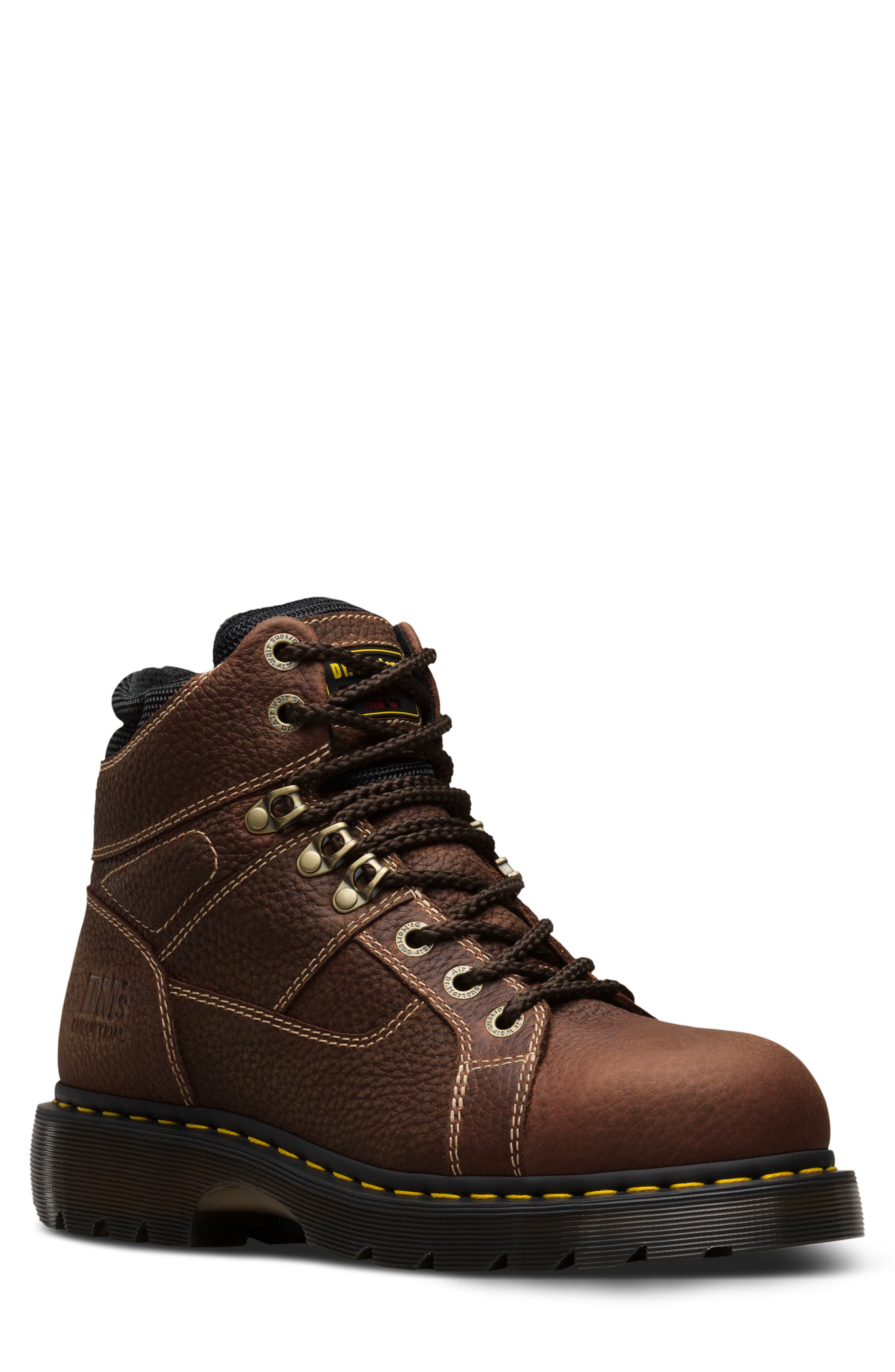 Dr. Martens Iron Bridge Leather Combat Boot, Main, color, 