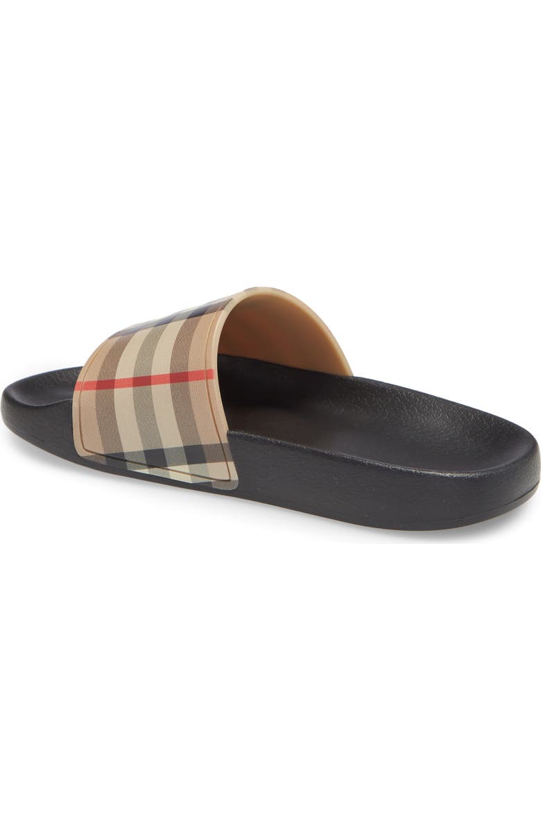 Burberry Check Slide Sandal, Alternate, color,
