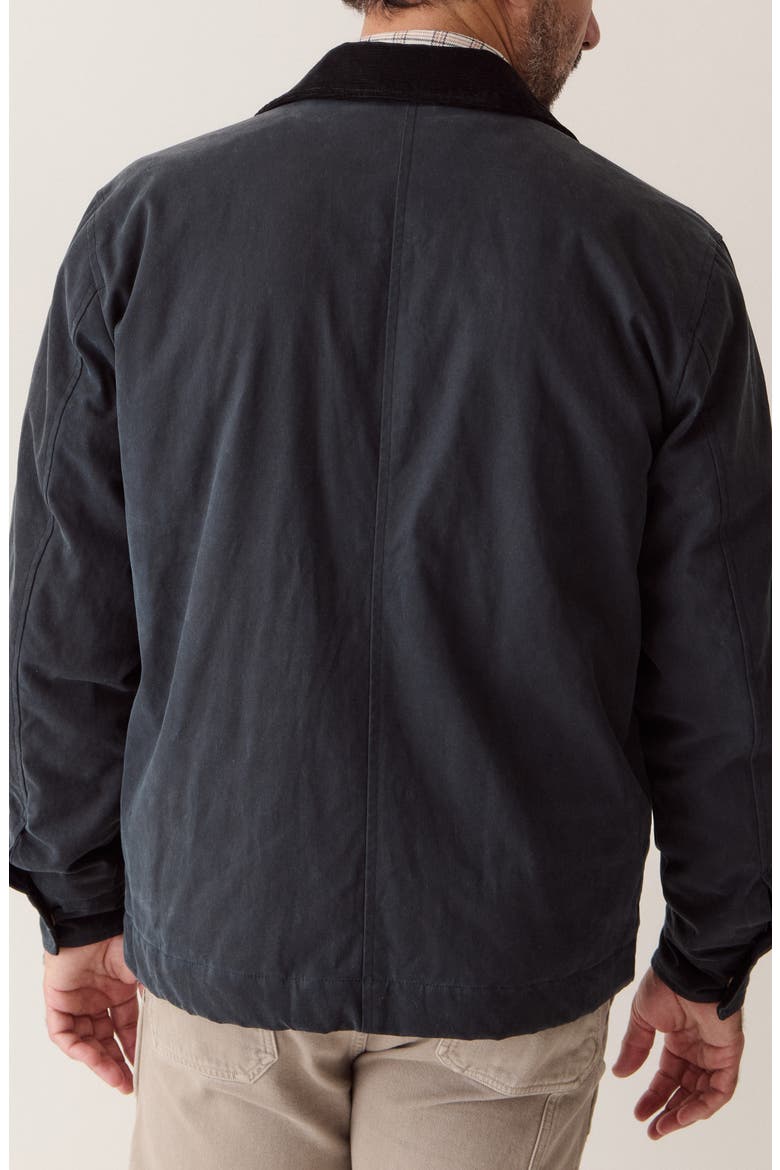 Wax Canvas Barn Jacket, Alternate, color, DARK BLUE