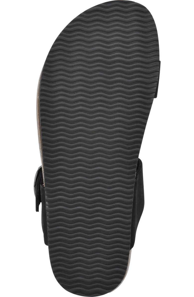 White Mountain Footwear Crawford Braided Footbed Sandal, Alternate, color, Black/ Nubuck Dk. Sock