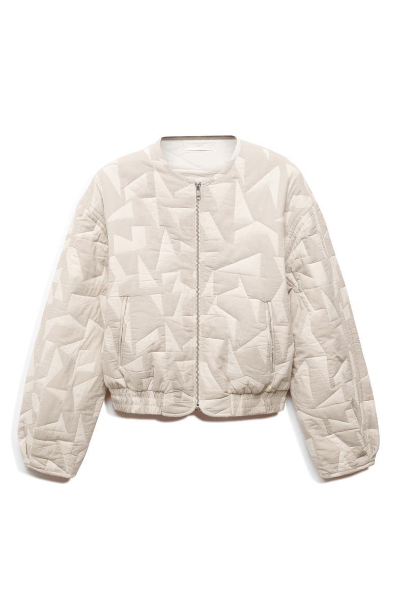 MANGO Crop Quilted Jacket, Alternate, color, 