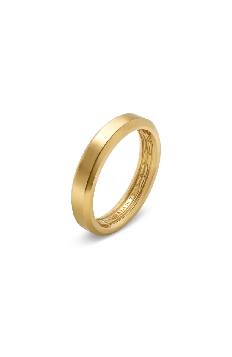David Yurman Beveled Band Ring in 18K Yellow Gold, Alternate, color, Gold