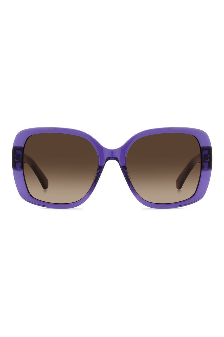 Wenona 57mm Square Sunglasses, Main, color, BLUE/ BROWN