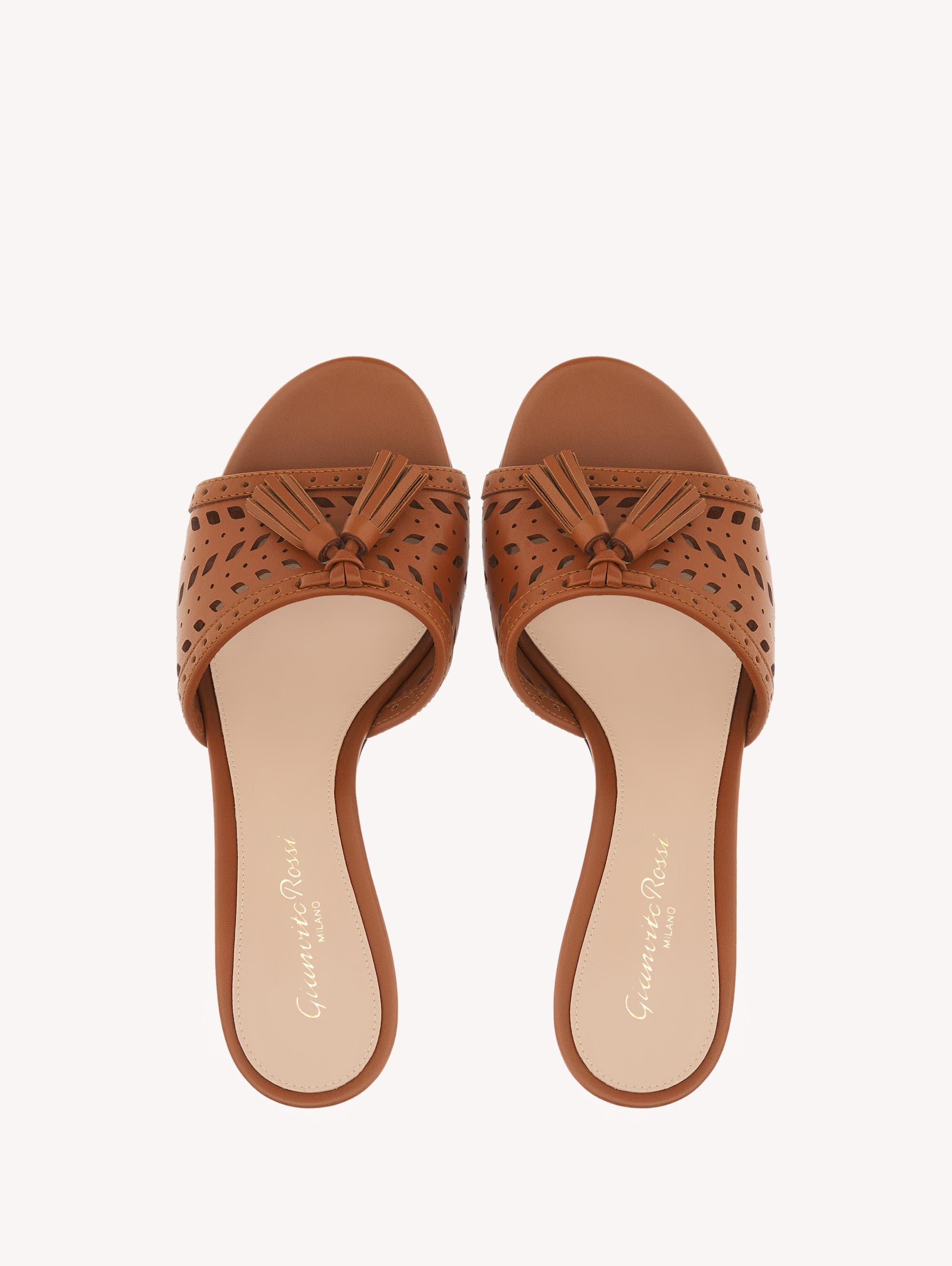Gianvito Rossi Fes Mules, Alternate, color, Brown Calf Leather