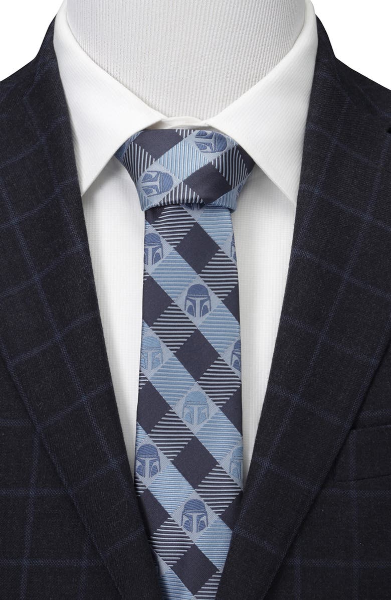 Cufflinks, Inc. Star Wars<sup>™</sup> Mandalorian Check Tie, Alternate, color, Blue