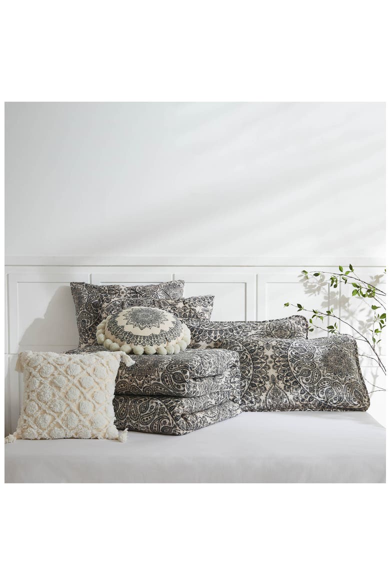 Ashanti 7-Piece Quilt Set, Alternate, color, GREY