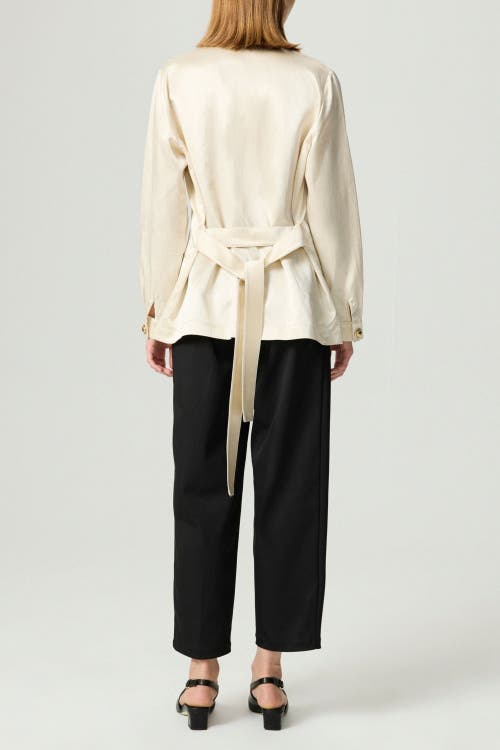 Nocturne Gold Button Detailed Jacket In White
