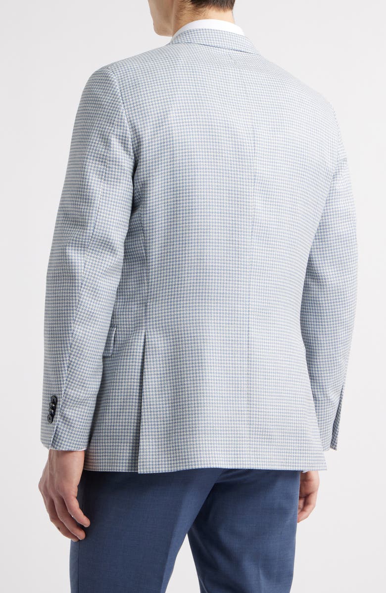 Peter Millar Hartford Classic Fit Houndstooth Wool Blend Sport Coat, Alternate, color, Light Blue